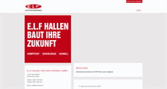 Desktop Screenshot of elf-hallen.de