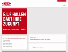 Tablet Screenshot of elf-hallen.de